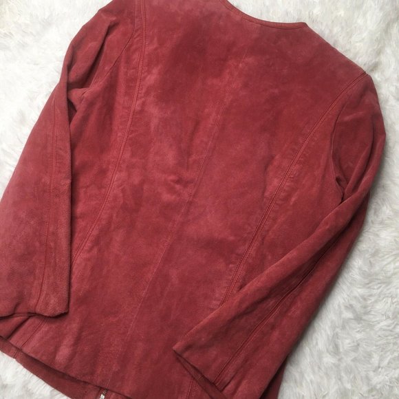 Bradley Bayou Medium Red Full Zip 100% Genuine Lea - Picture 5 of 8